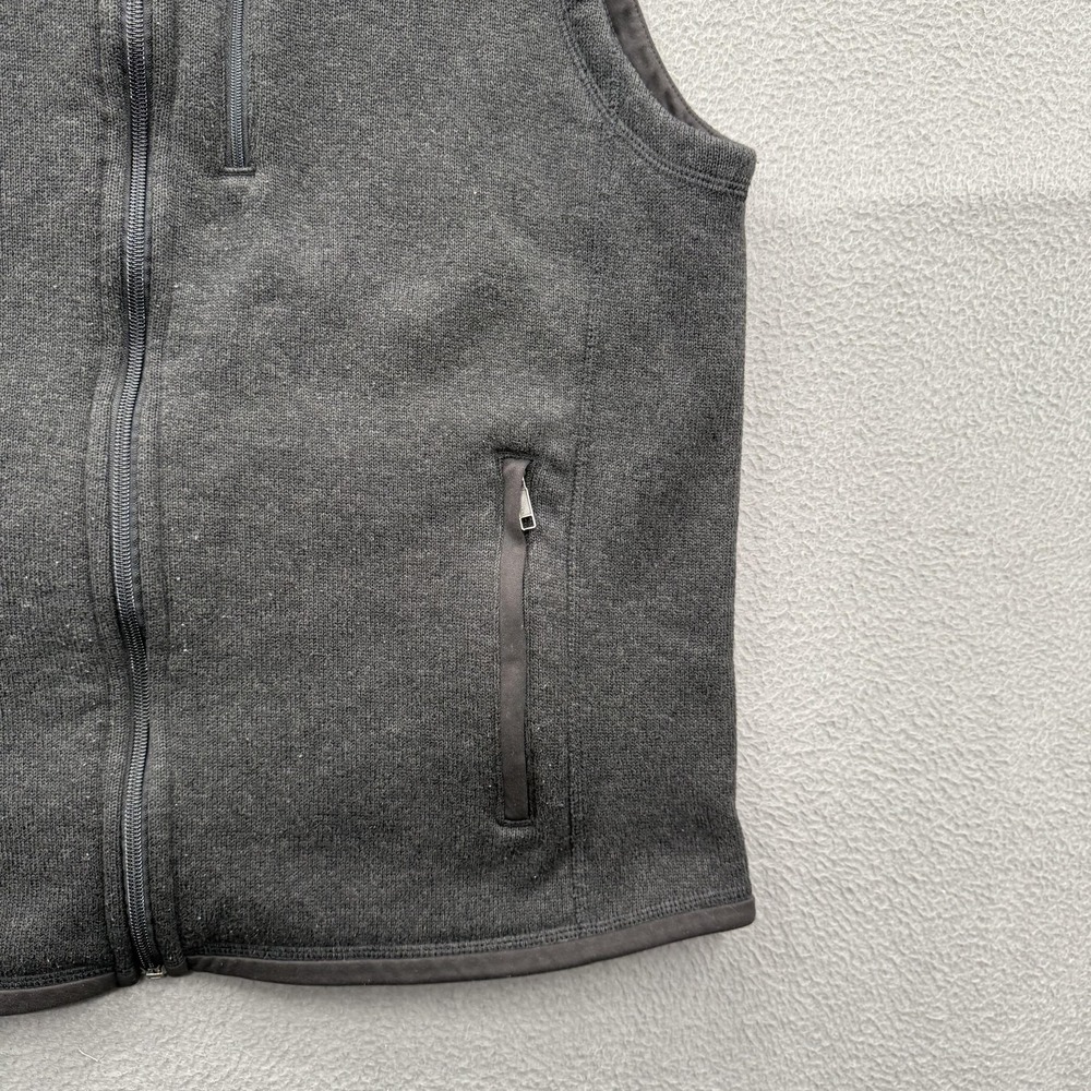Patagonia Better Sweater Vest Mens Large Black Fleece Full Zip TOE Logo Pockets - Picture 8 of 10